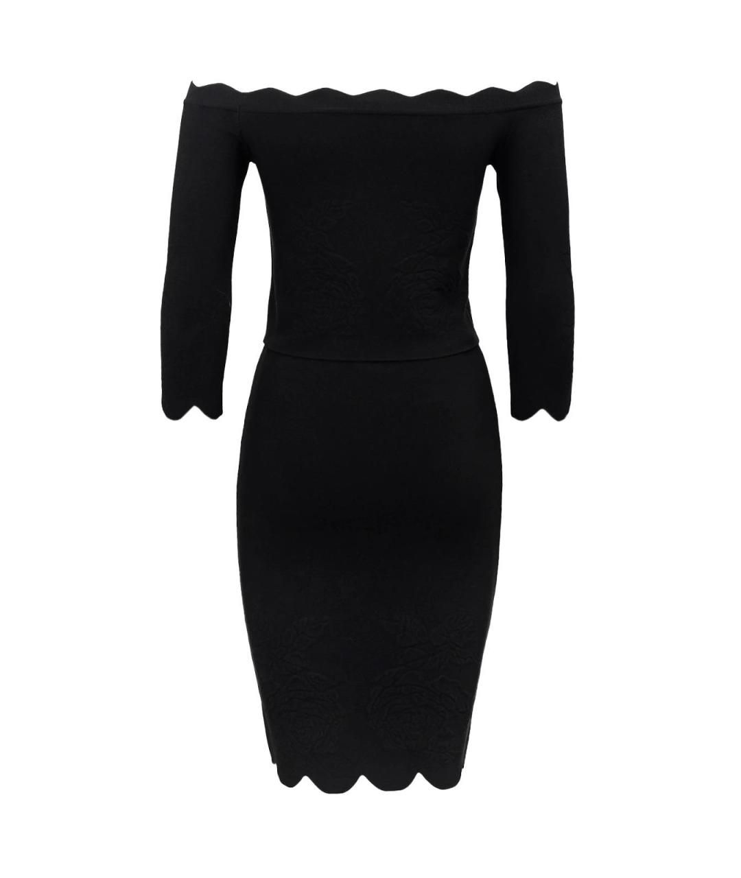 ALEXANDER MCQUEEN Черный вискозный костюм с юбками, фото 2