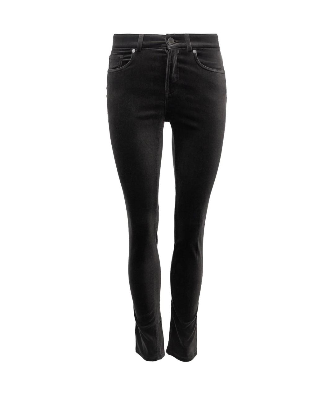 LORO PIANA Коричневые бархатные прямые брюки, фото 1