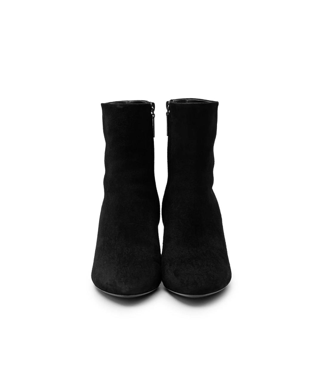 SAINT LAURENT Черные замшевые ботильоны, фото 4