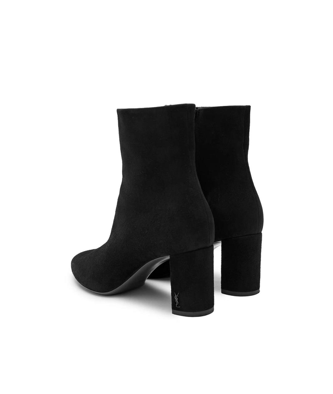 SAINT LAURENT Черные замшевые ботильоны, фото 3