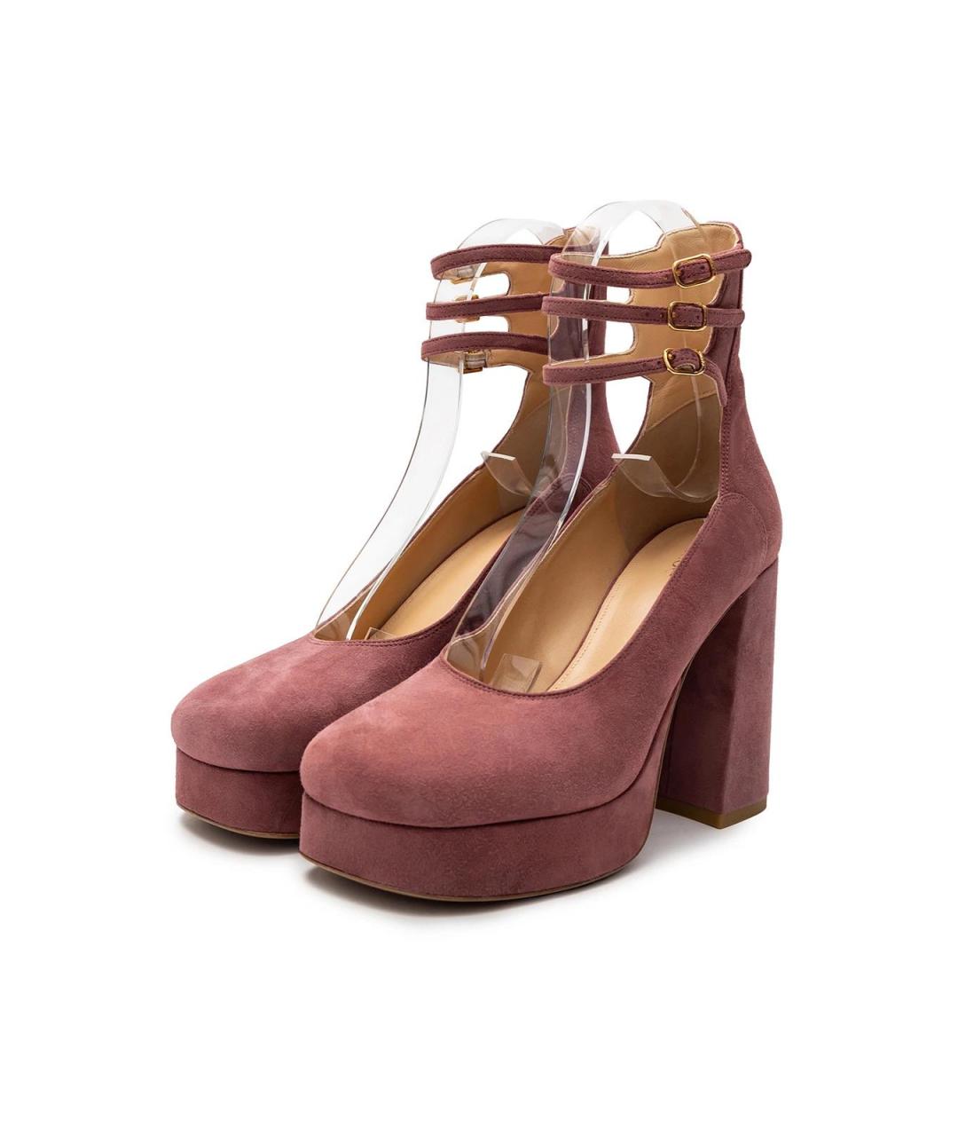 CHLOE Розовые замшевые туфли, фото 2