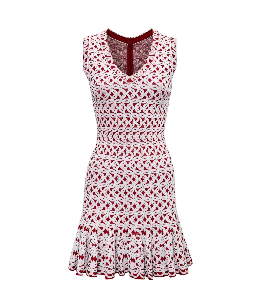 ALAIA Красное вискозное повседневное платье, фото 1