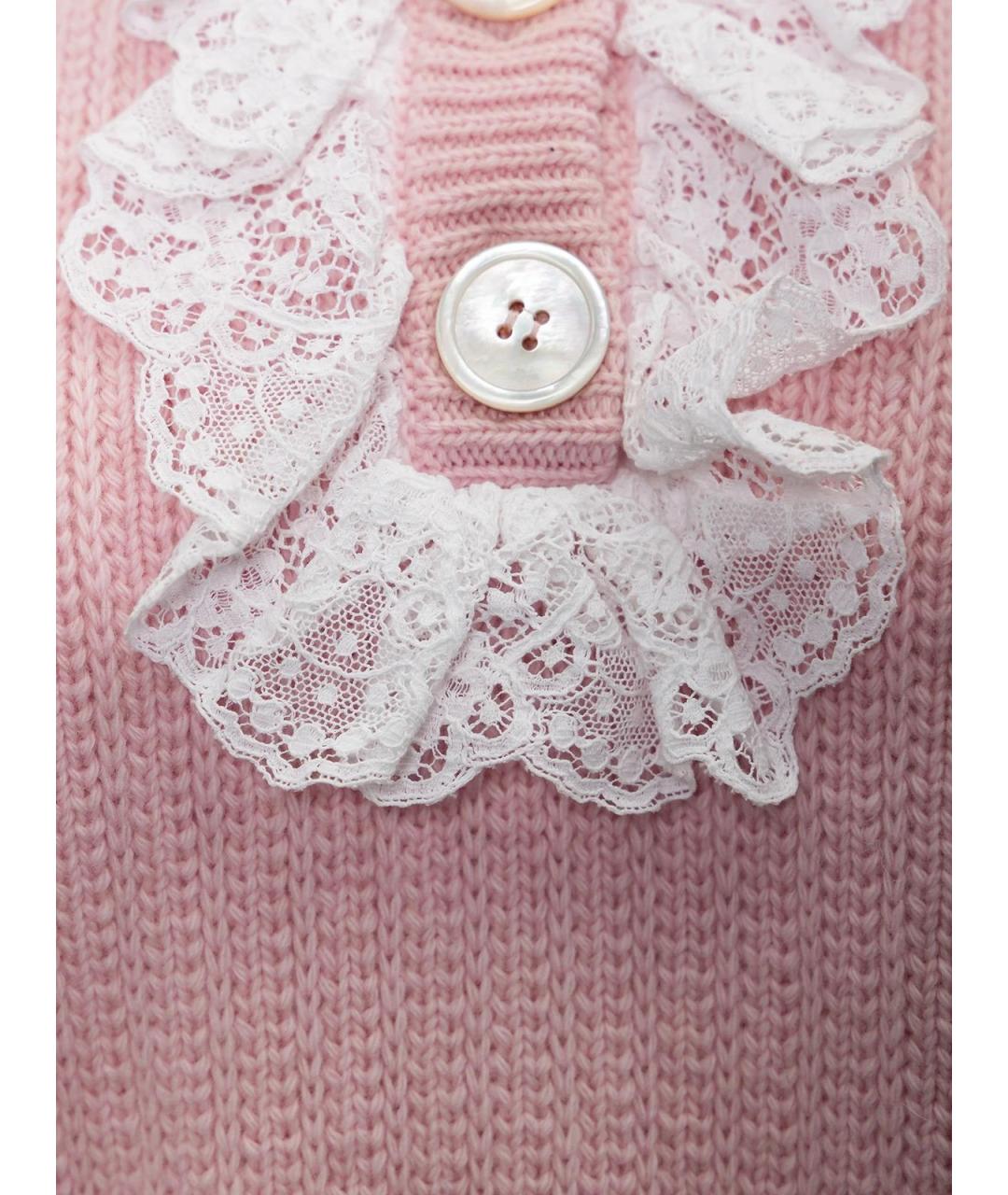 ALESSANDRA RICH Розовый шерстяной джемпер / свитер, фото 3