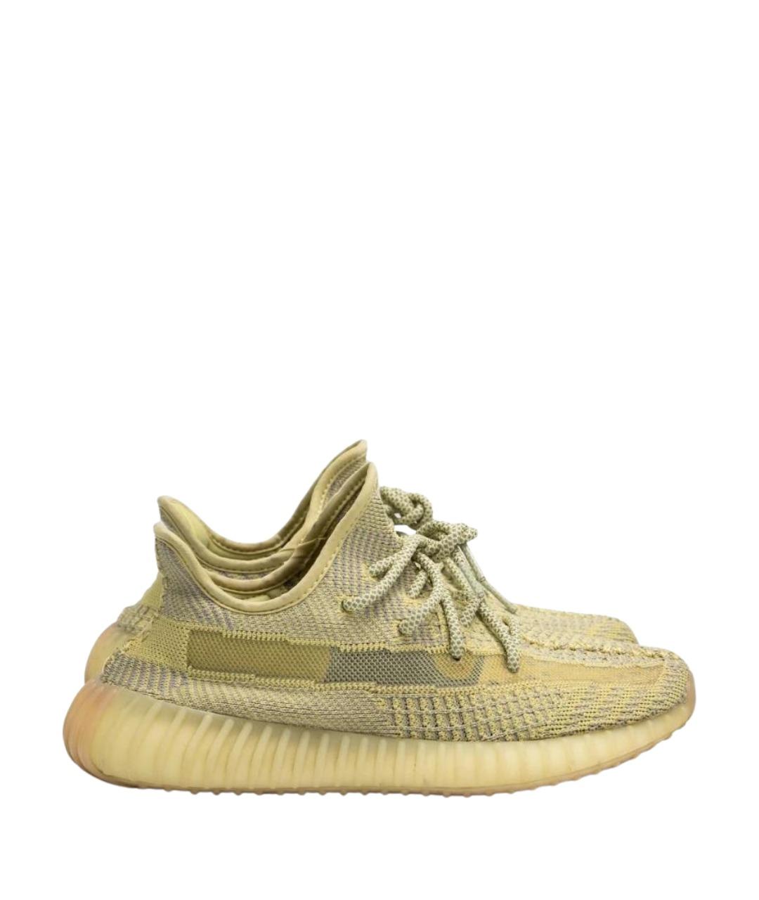 ADIDAS YEEZY Желтые текстильные кроссовки, фото 1