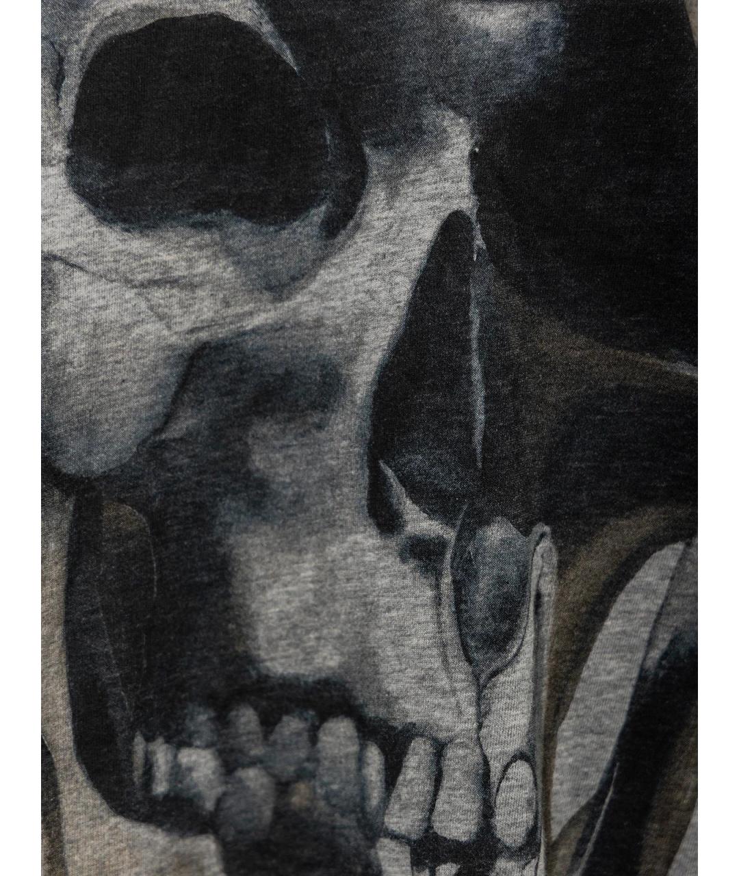 ALEXANDER MCQUEEN Серая хлопковая футболка, фото 3