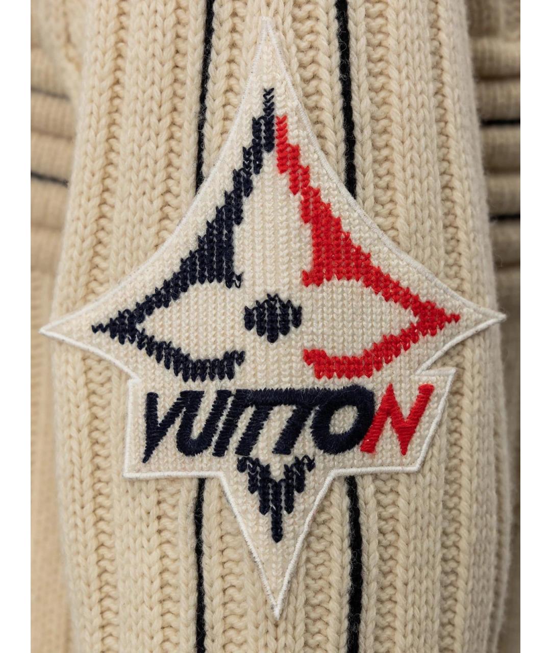 LOUIS VUITTON Бежевый шерстяной джемпер / свитер, фото 3