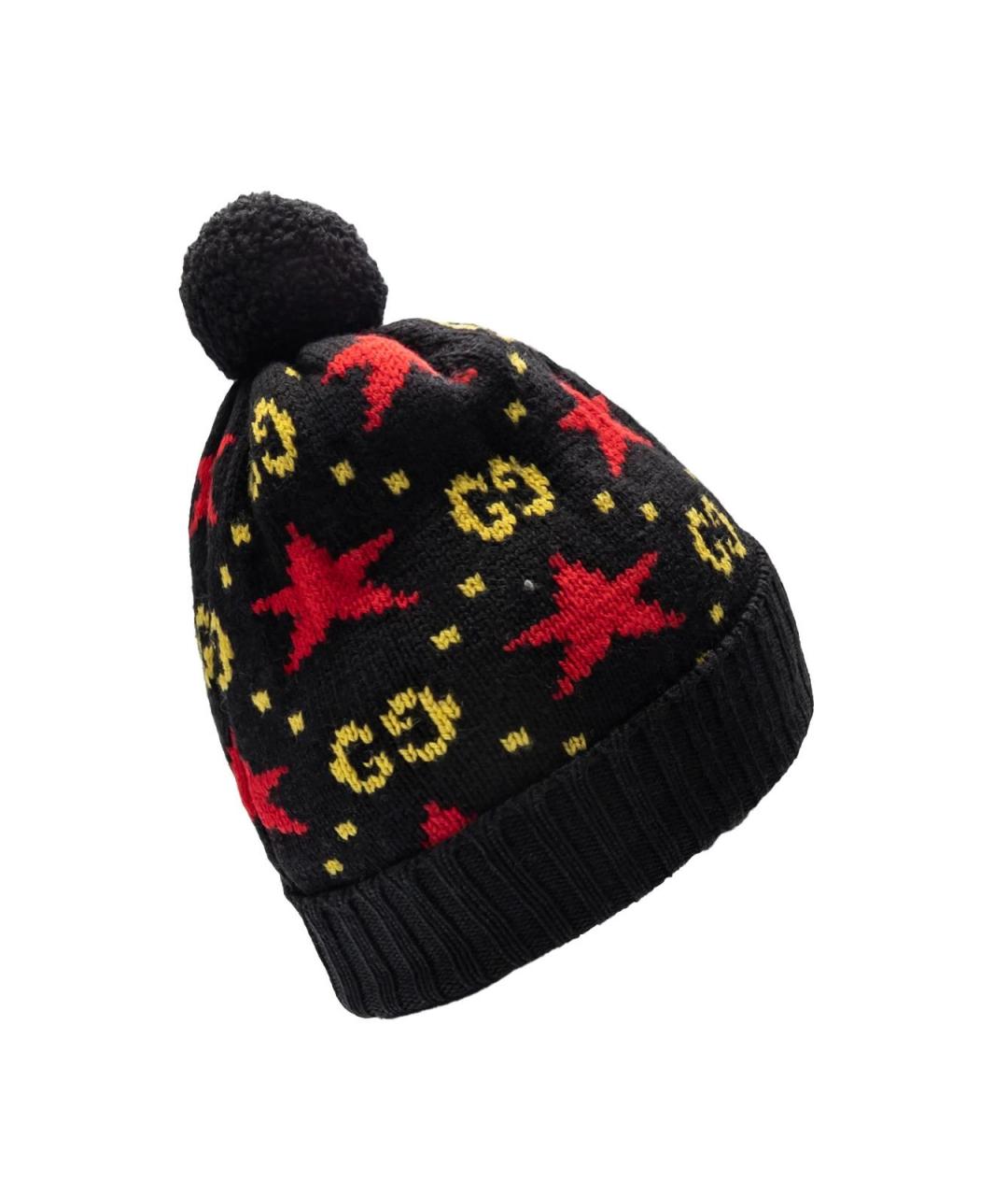 GUCCI Черная шерстяная шапка, фото 2