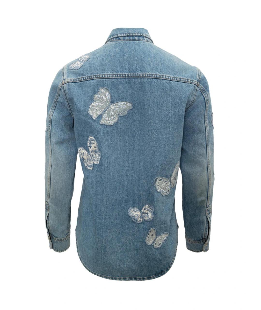 VALENTINO Голубая хлопковая рубашка, фото 2