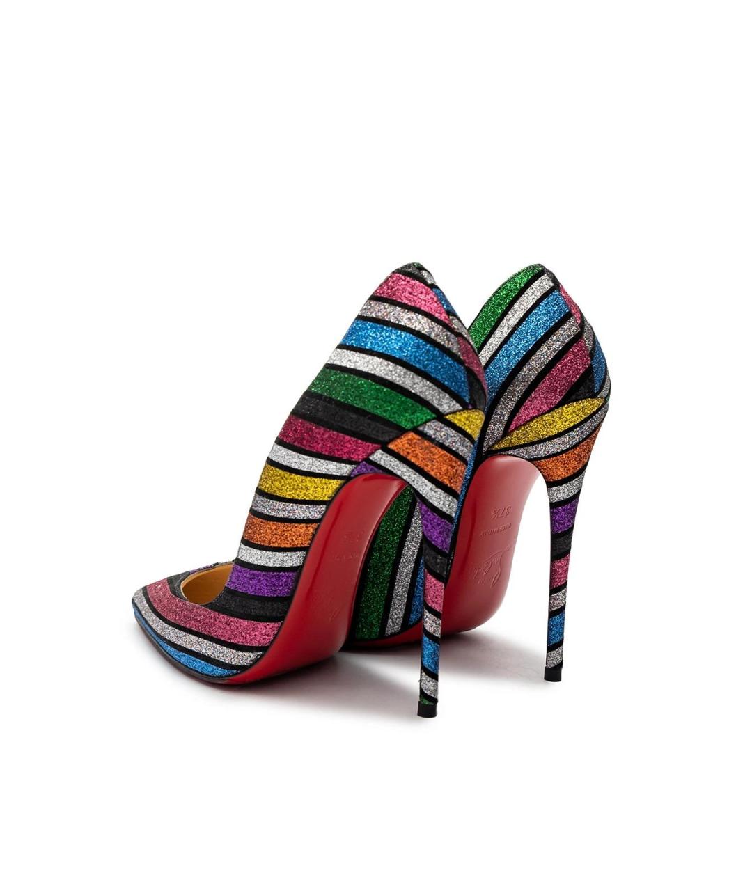 CHRISTIAN LOUBOUTIN Черные замшевые туфли, фото 3