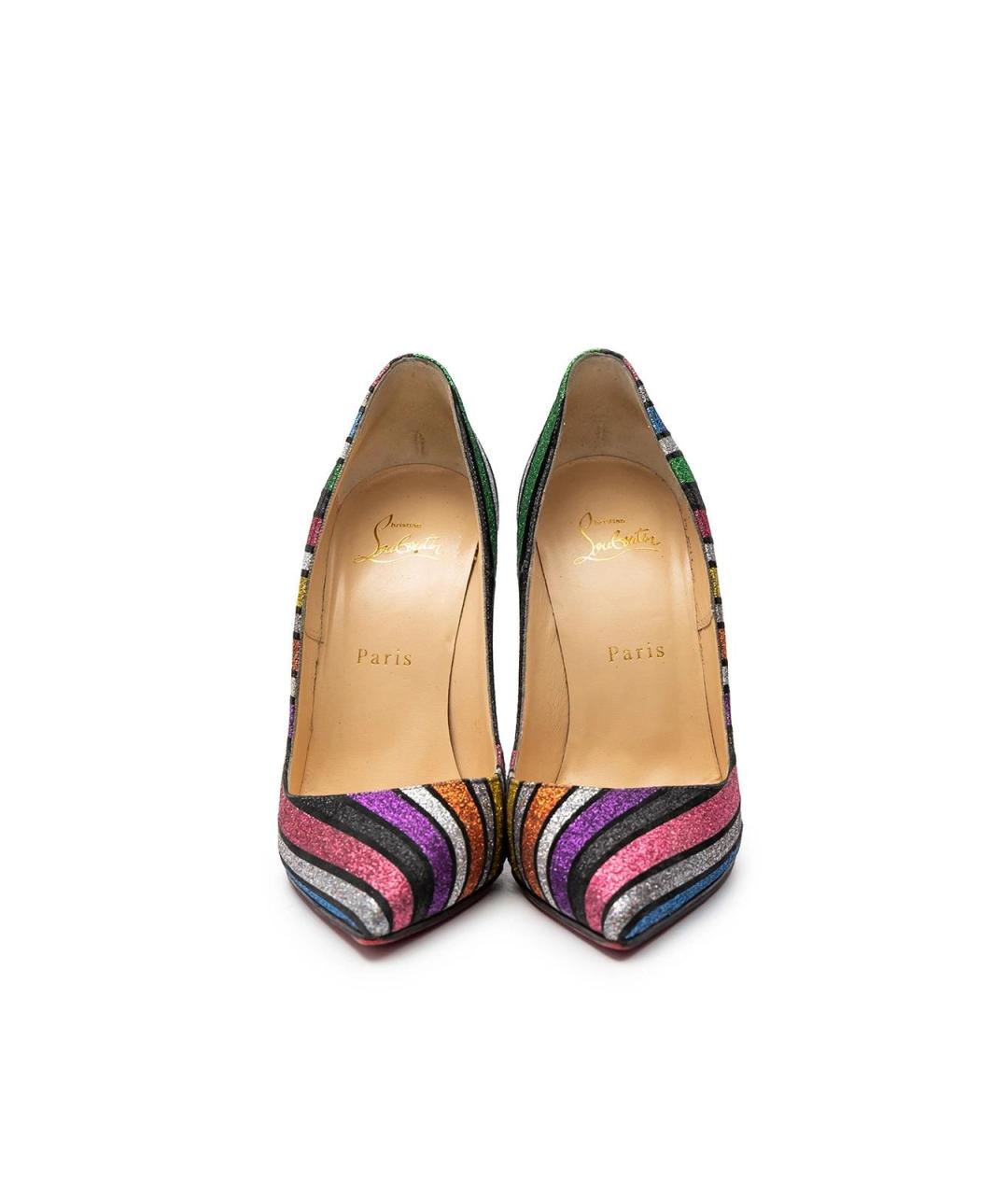 CHRISTIAN LOUBOUTIN Черные замшевые туфли, фото 4