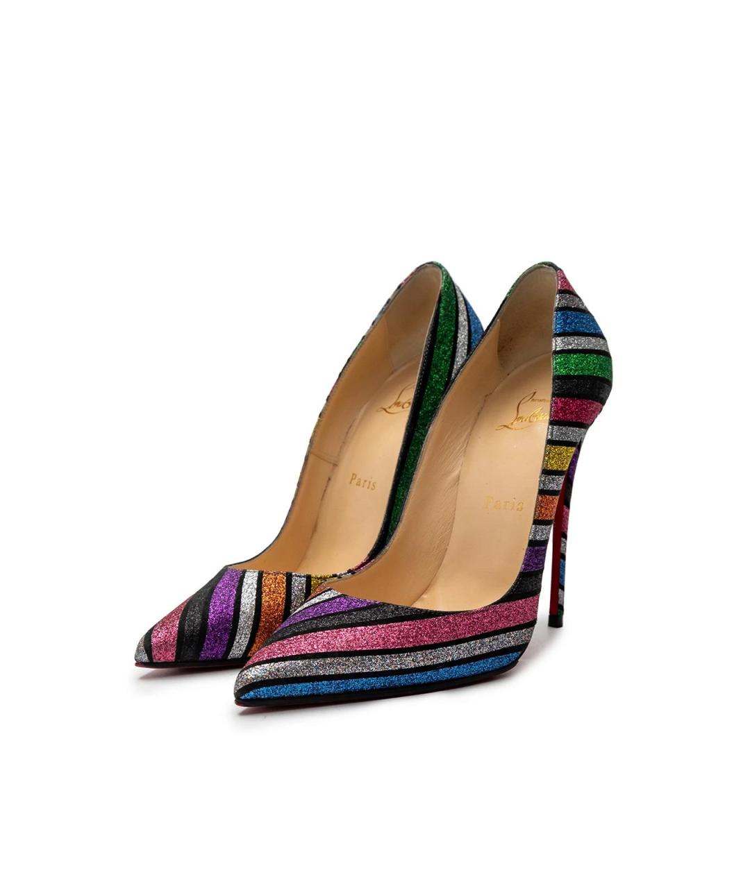 CHRISTIAN LOUBOUTIN Черные замшевые туфли, фото 2