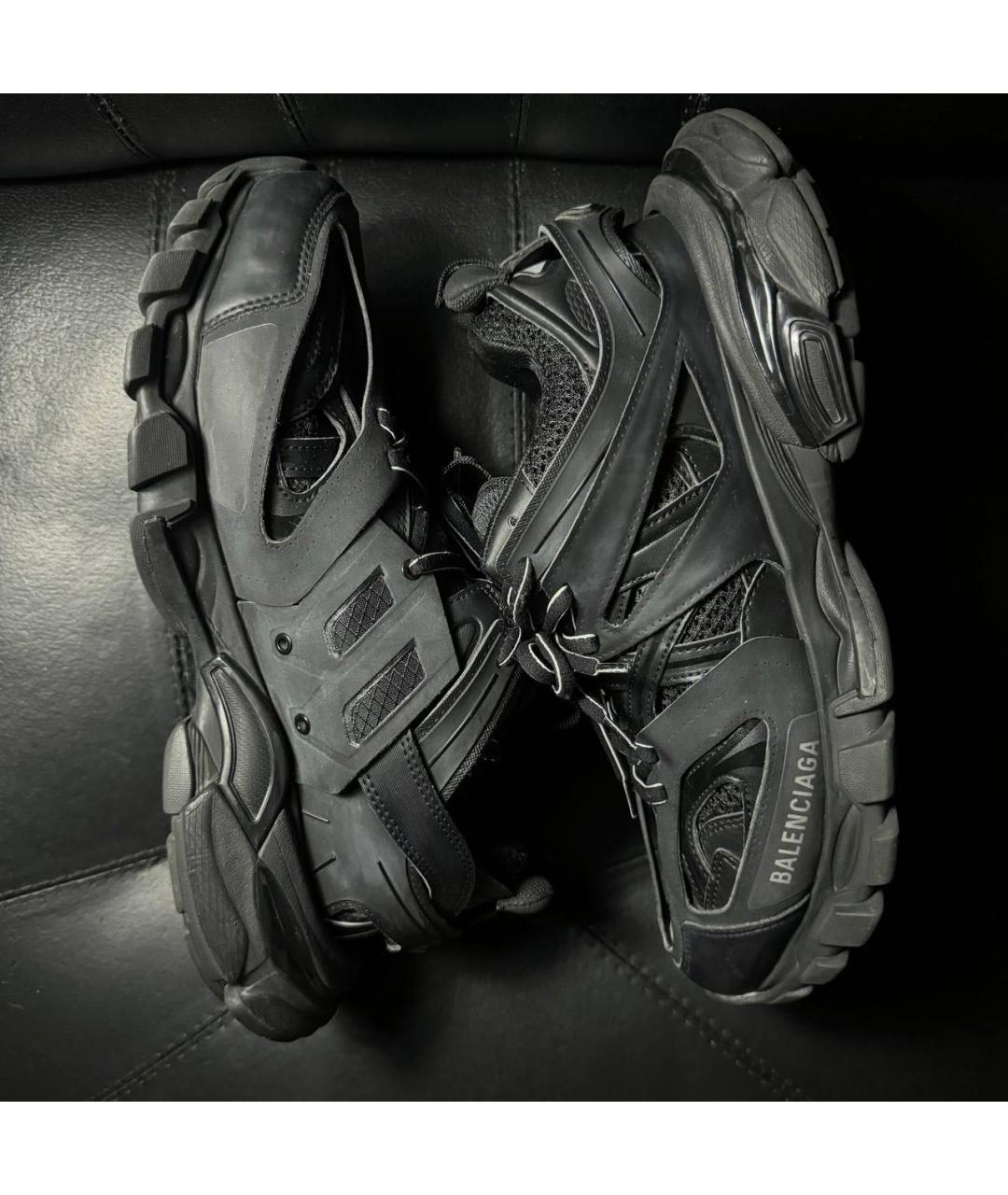 BALENCIAGA Черные текстильные низкие кроссовки / кеды, фото 4