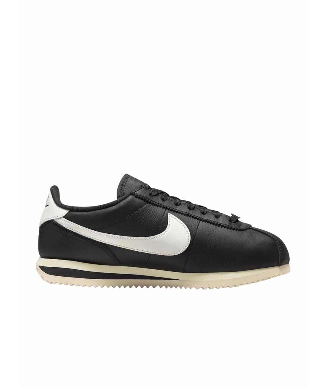 NIKE Черные кожаные низкие кроссовки / кеды, фото 1