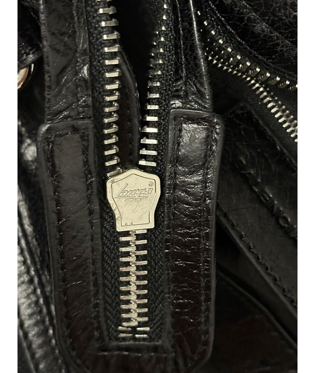 BALENCIAGA Черная кожаная сумка с короткими ручками, фото 7