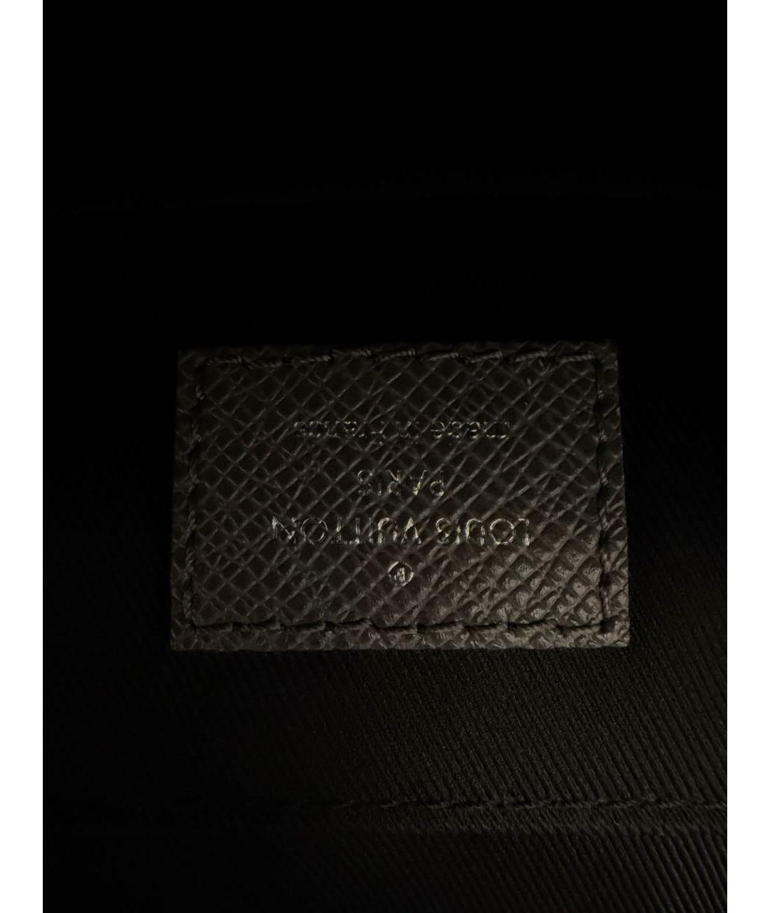 LOUIS VUITTON Серая кожаная сумка на плечо, фото 6