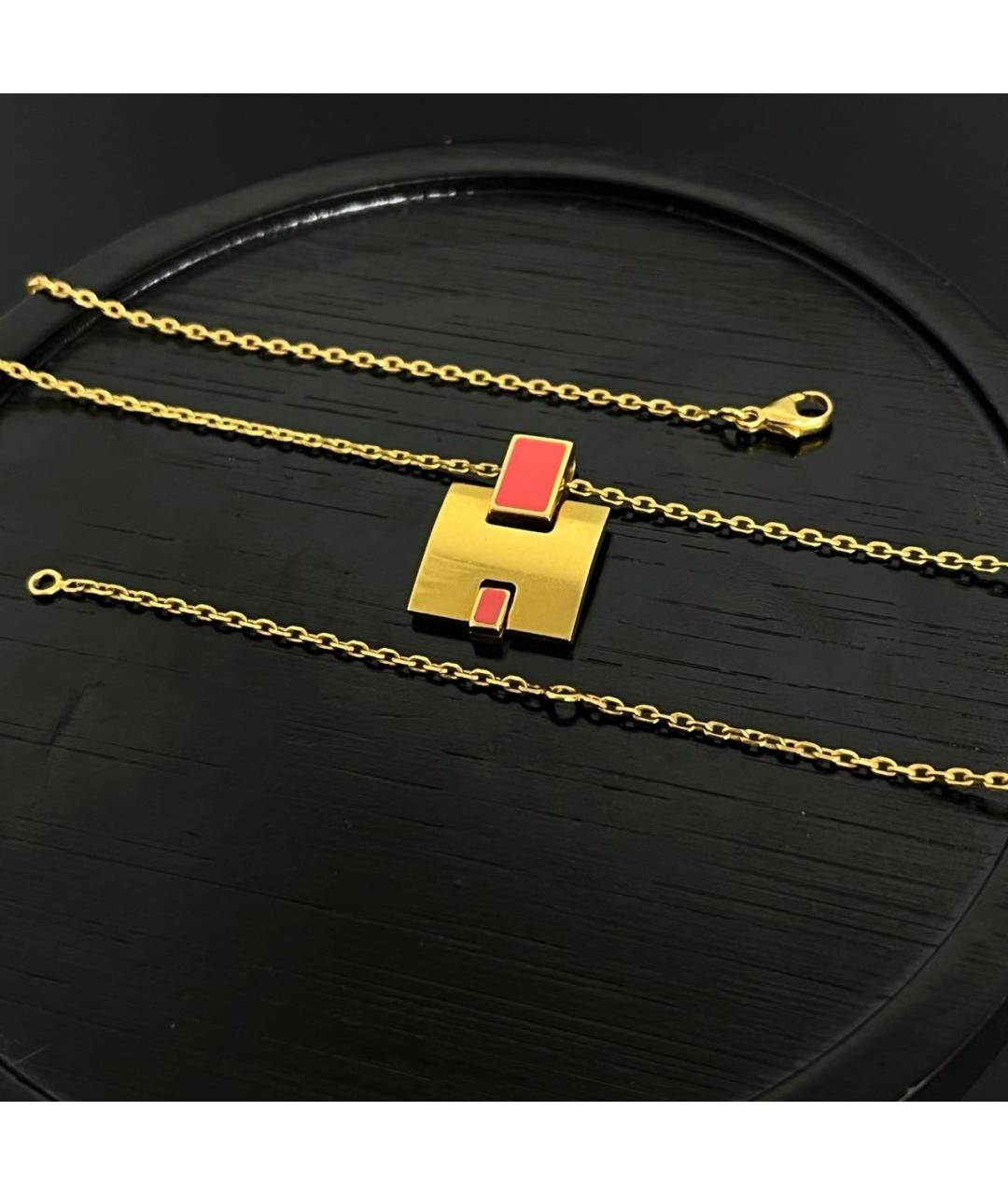 HERMES Золотое колье, фото 5