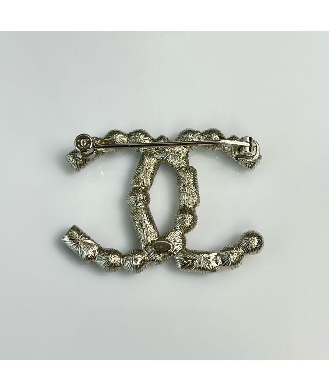 CHANEL Серебряная металлическая булавка / брошь, фото 7