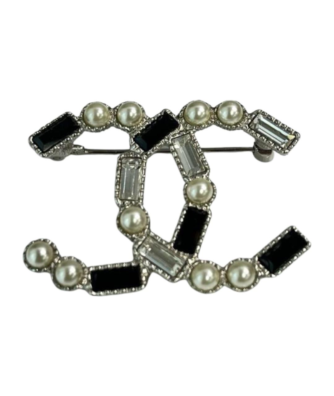 CHANEL Серебряная металлическая булавка / брошь, фото 1