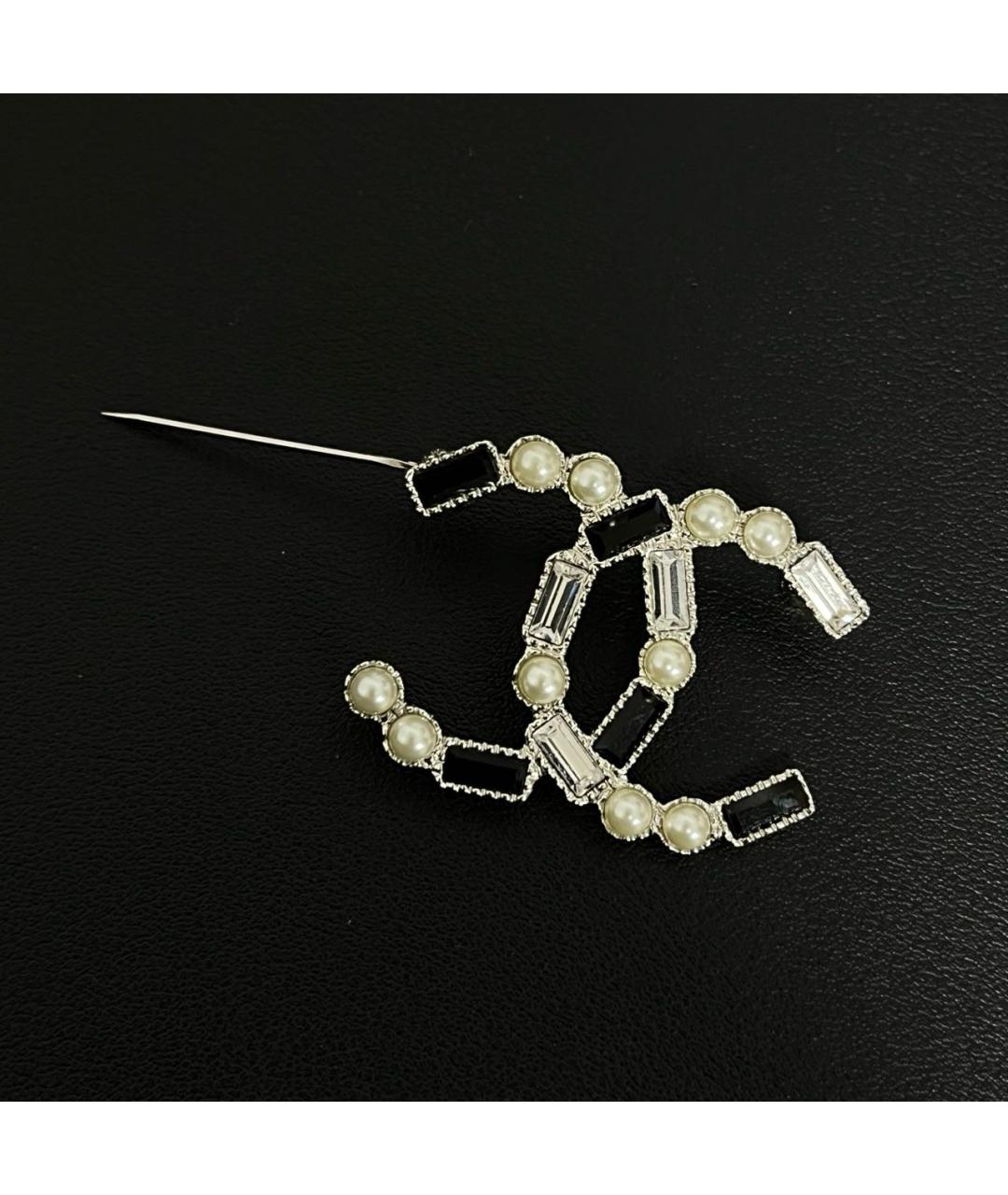 CHANEL Серебряная металлическая булавка / брошь, фото 6