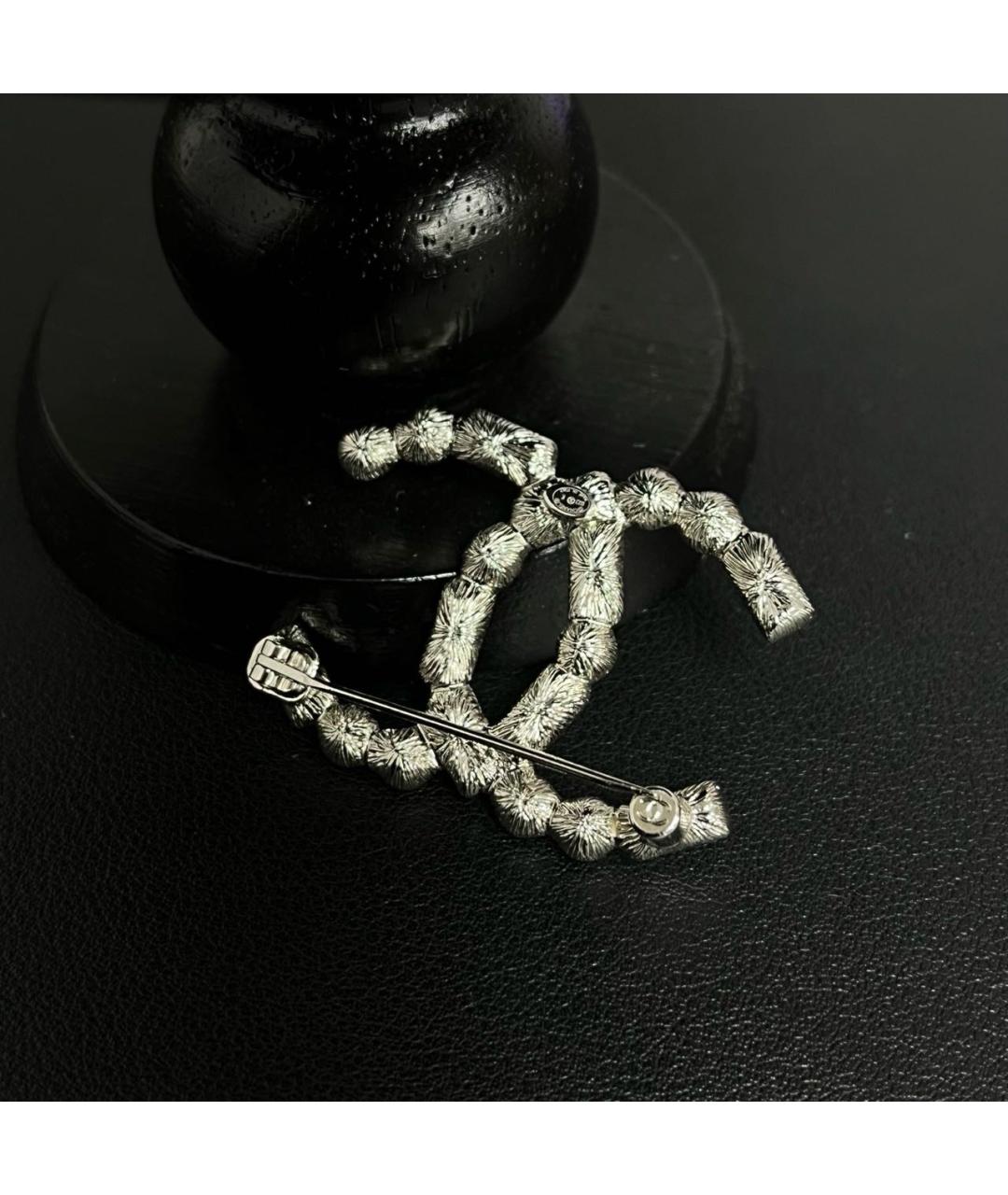 CHANEL Серебряная металлическая булавка / брошь, фото 5