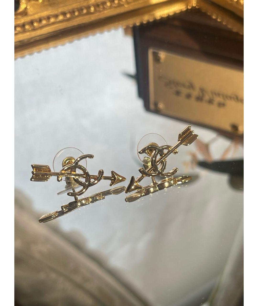 CHANEL Золотые серьги, фото 5