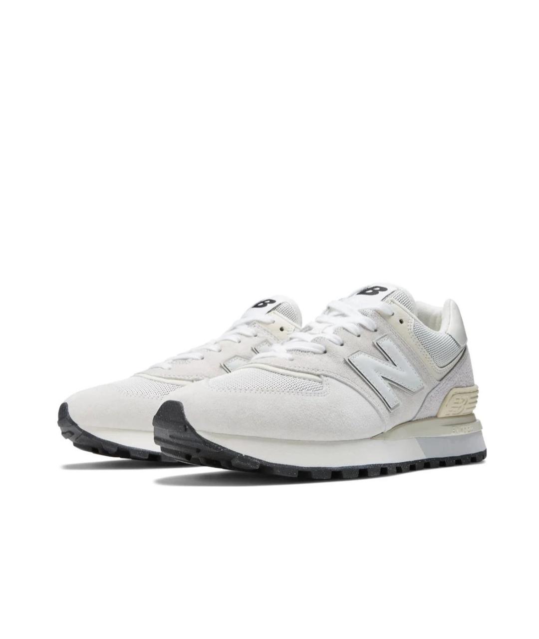 NEW BALANCE Белые замшевые низкие кроссовки / кеды, фото 2