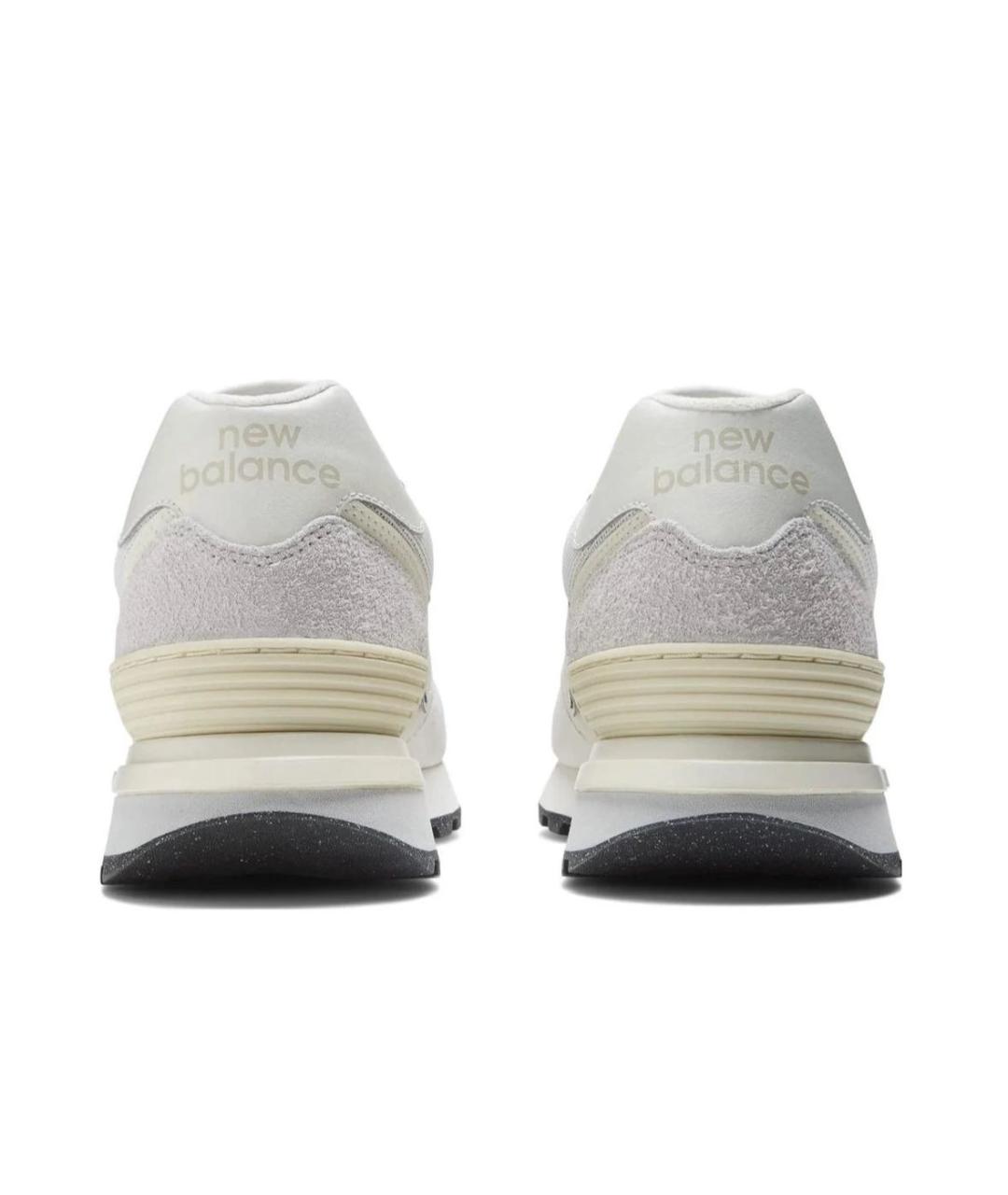 NEW BALANCE Белые замшевые низкие кроссовки / кеды, фото 4