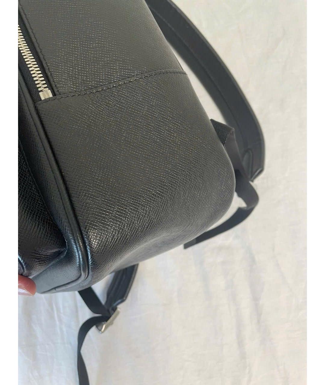 LOUIS VUITTON Черный кожаный рюкзак, фото 3