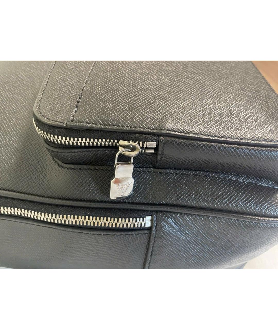 LOUIS VUITTON Черный кожаный рюкзак, фото 4