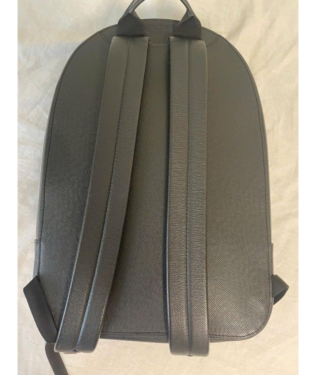 LOUIS VUITTON Черный кожаный рюкзак, фото 2