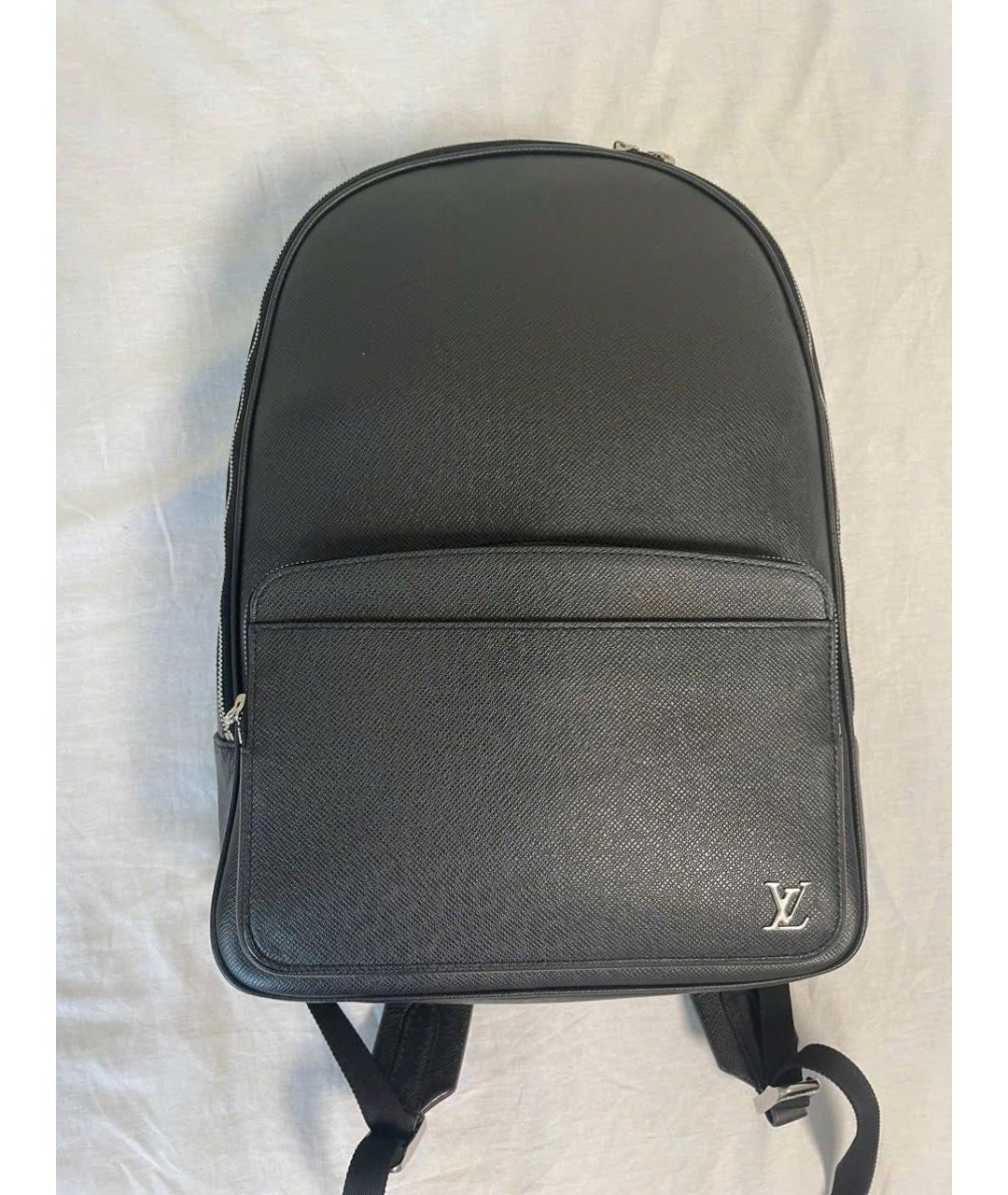 LOUIS VUITTON Черный кожаный рюкзак, фото 7