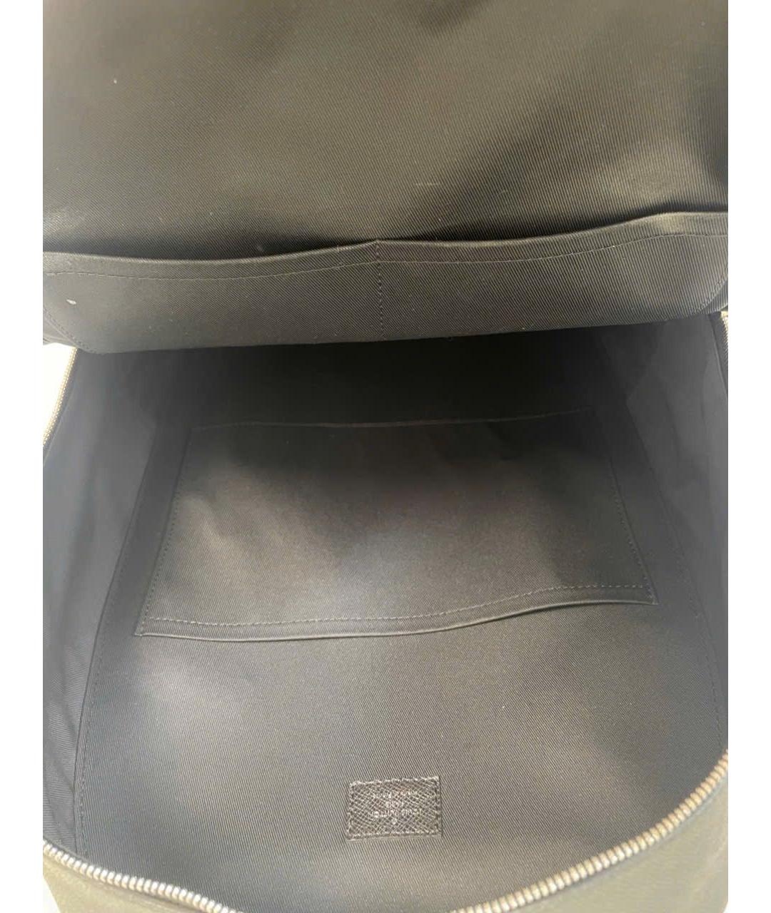 LOUIS VUITTON Черный кожаный рюкзак, фото 6