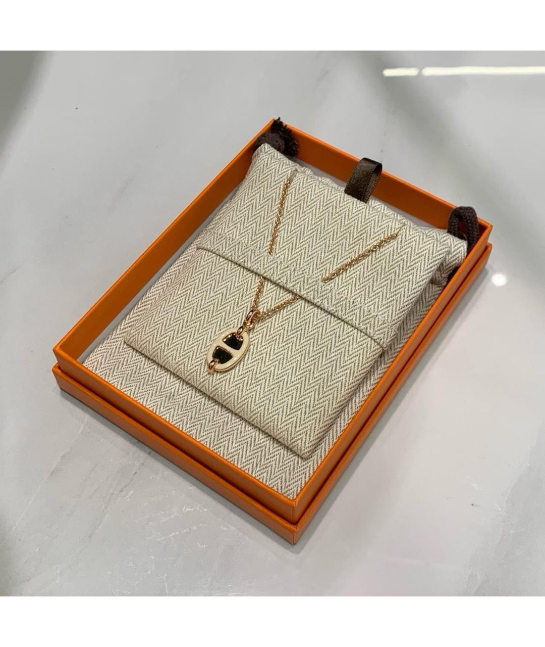 HERMES Золотое колье, фото 2