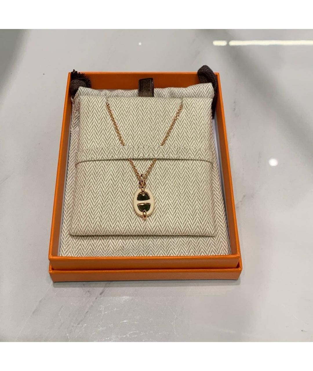 HERMES Золотое колье, фото 5