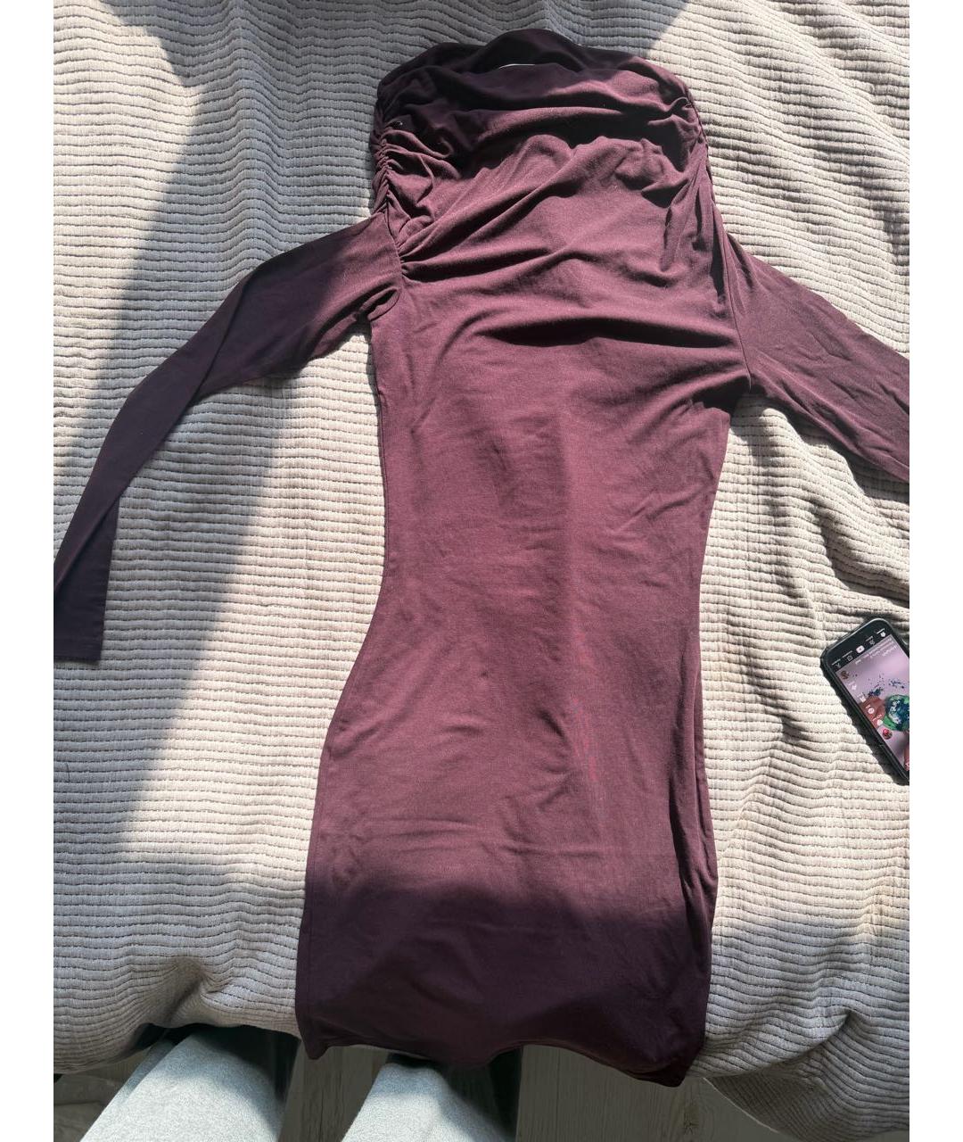 12 STOREEZ Бордовое вискозное платье, фото 3