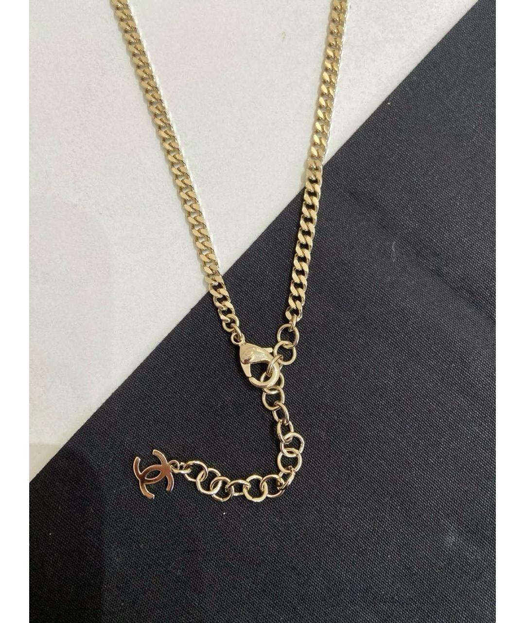 CHANEL Золотое металлическое колье, фото 4
