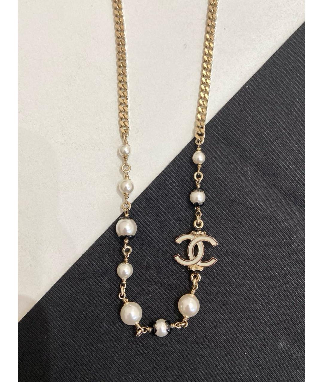 CHANEL Золотое металлическое колье, фото 5