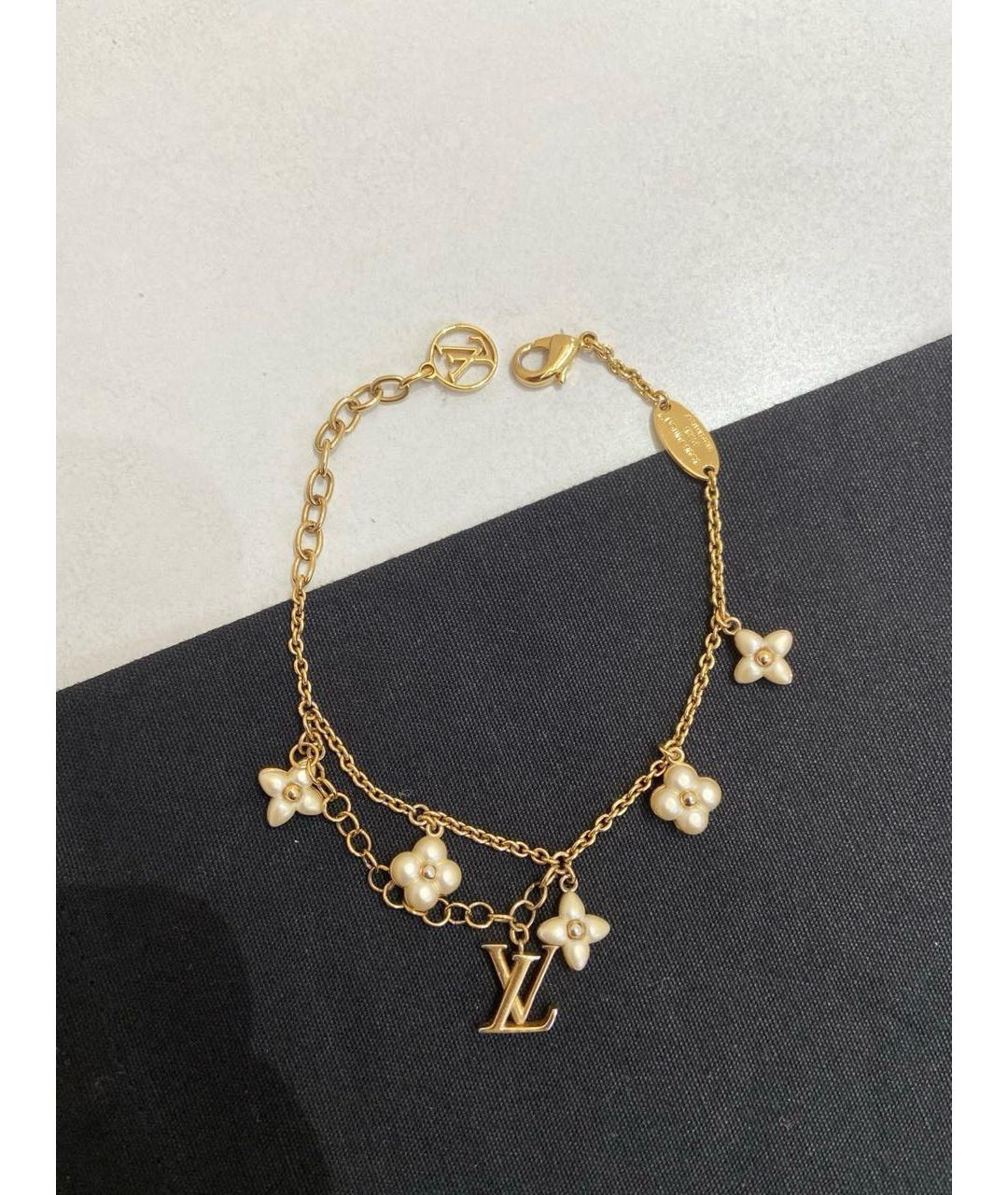 LOUIS VUITTON Золотой металлический браслет, фото 6