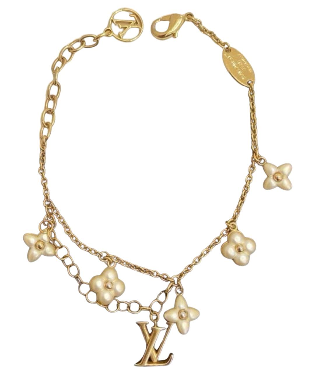 LOUIS VUITTON Золотой металлический браслет, фото 1