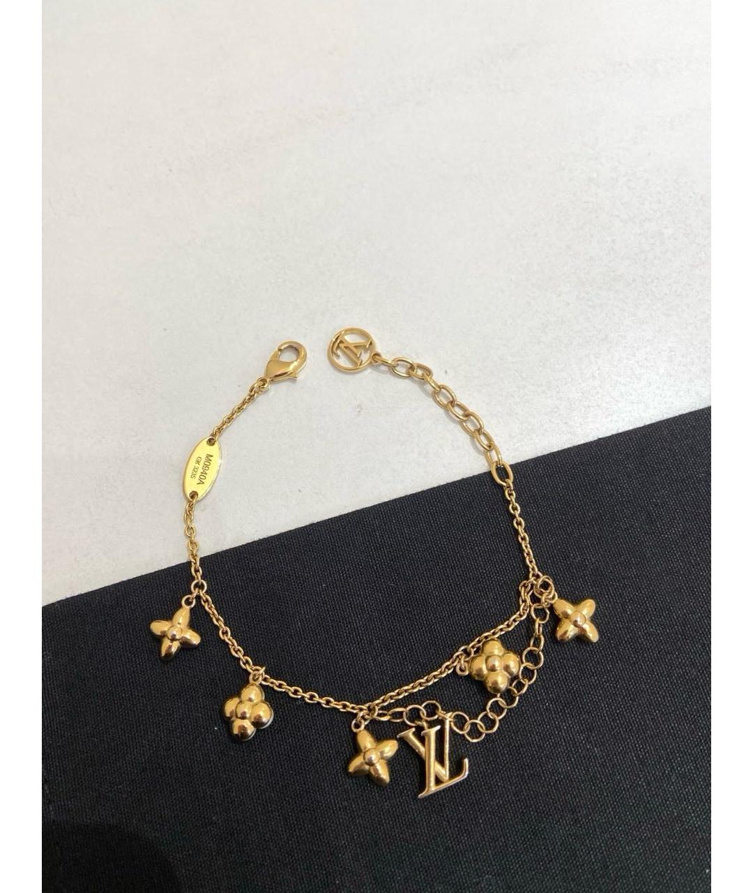 LOUIS VUITTON Золотой металлический браслет, фото 2