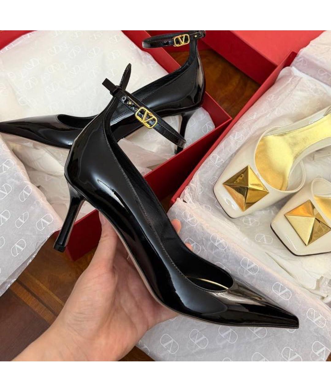 VALENTINO Черные туфли из лакированной кожи, фото 5