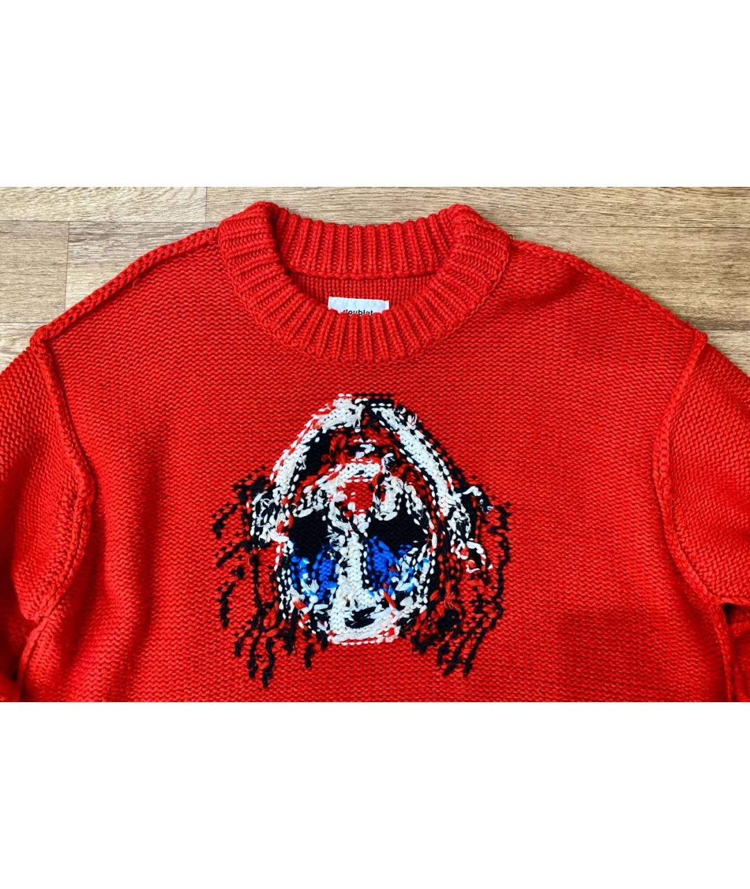 DOUBLET Красный шерстяной джемпер / свитер, фото 3