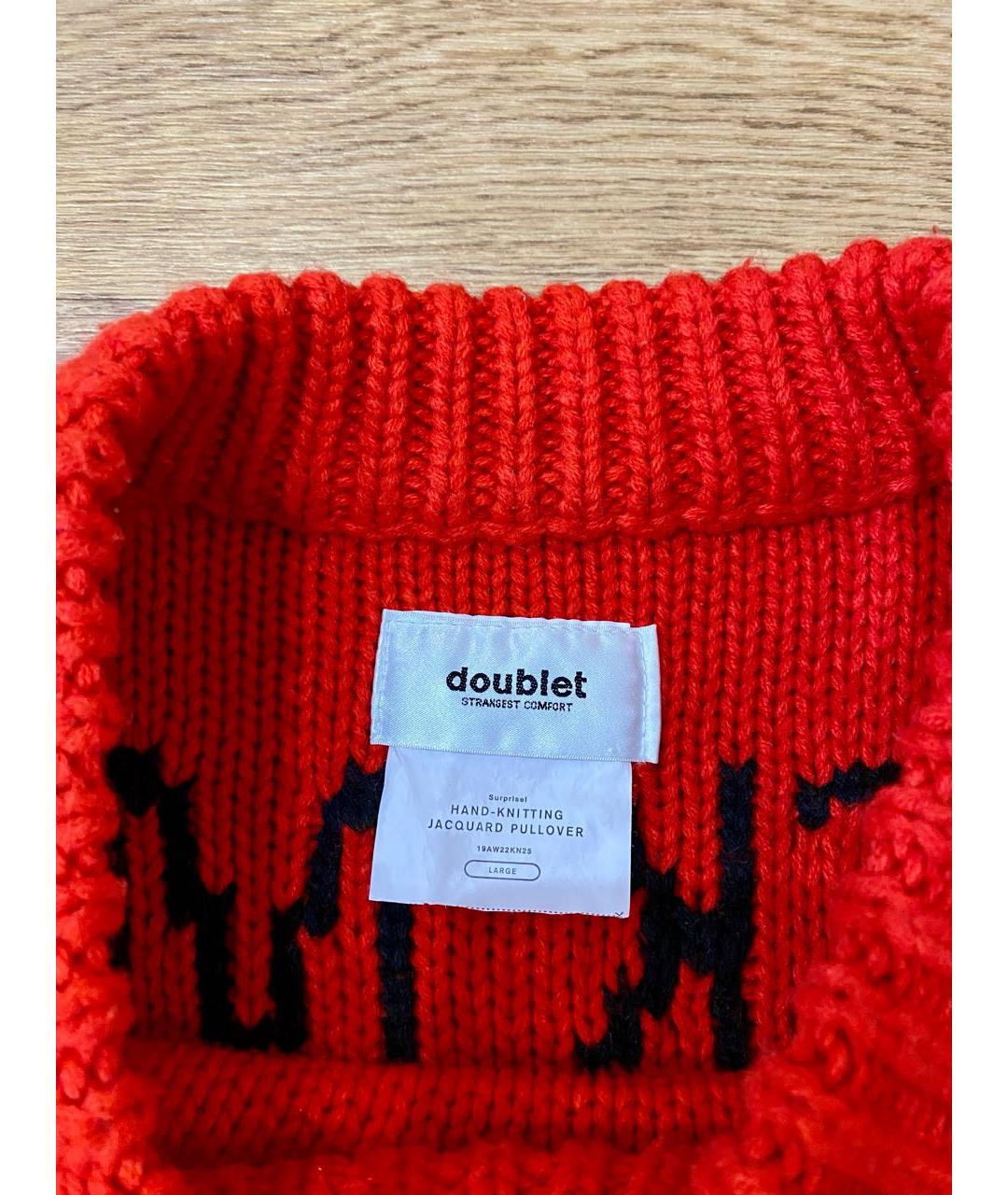 DOUBLET Красный шерстяной джемпер / свитер, фото 4