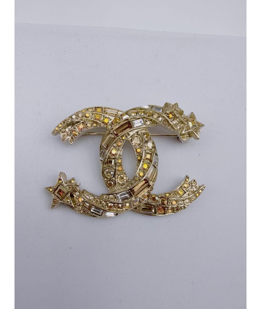 CHANEL Золотая металлическая булавка / брошь, фото 7