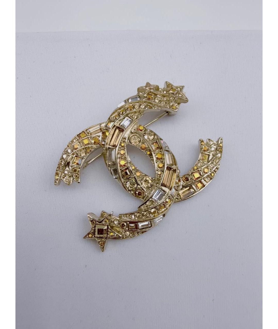 CHANEL Золотая металлическая булавка / брошь, фото 4