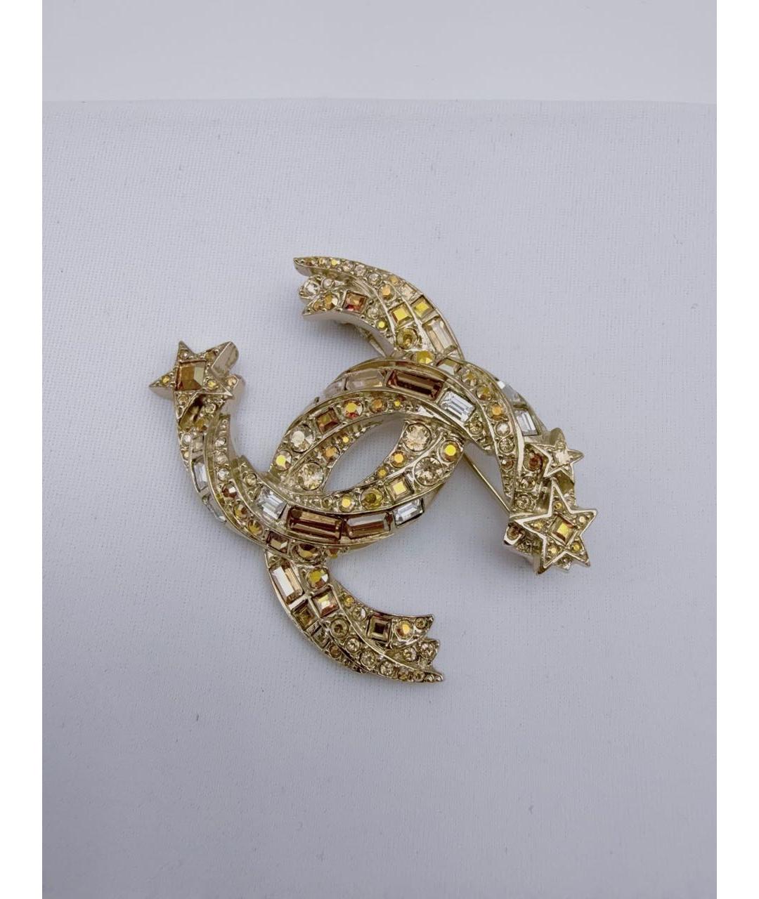 CHANEL Золотая металлическая булавка / брошь, фото 5