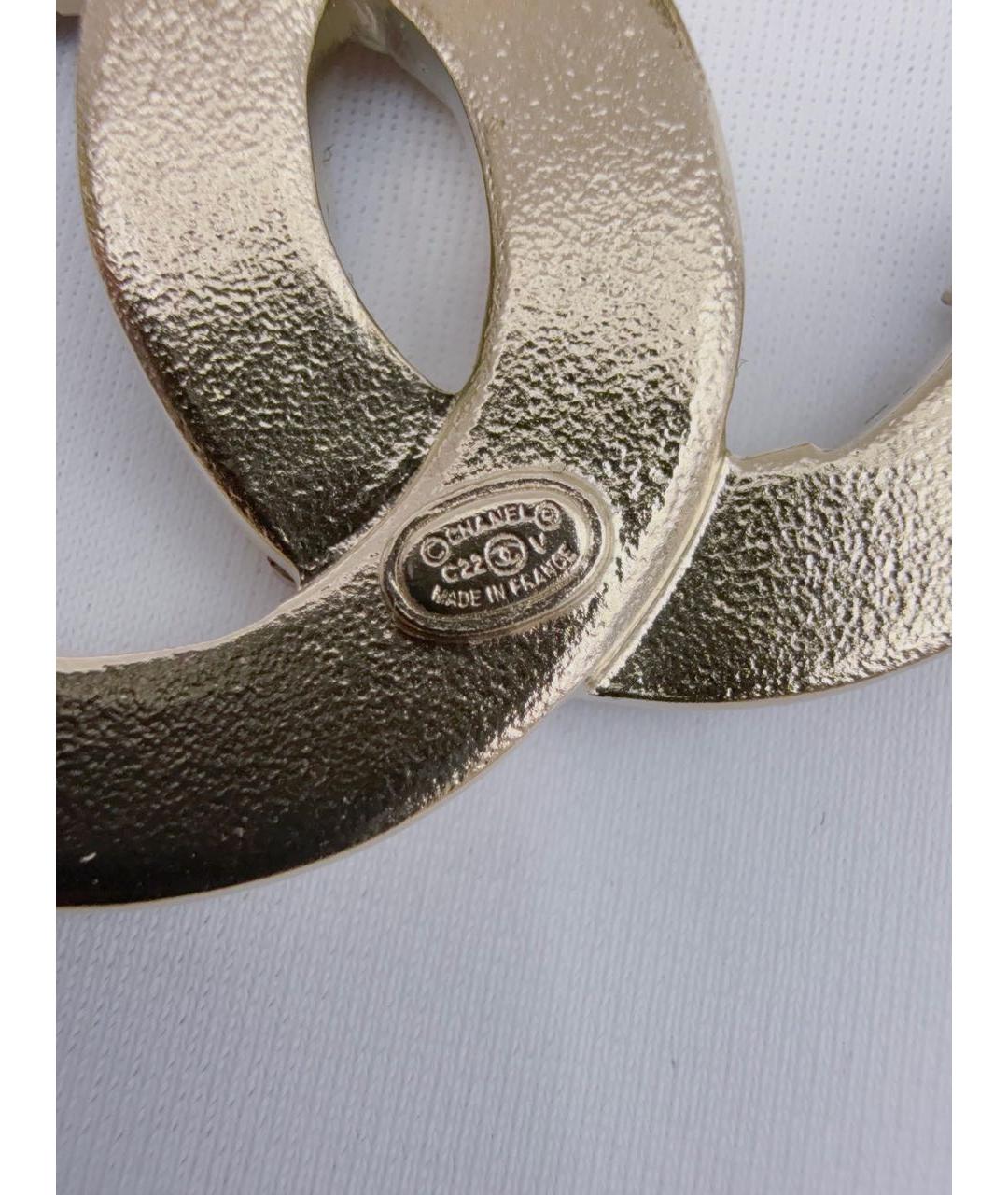 CHANEL Золотая металлическая булавка / брошь, фото 8