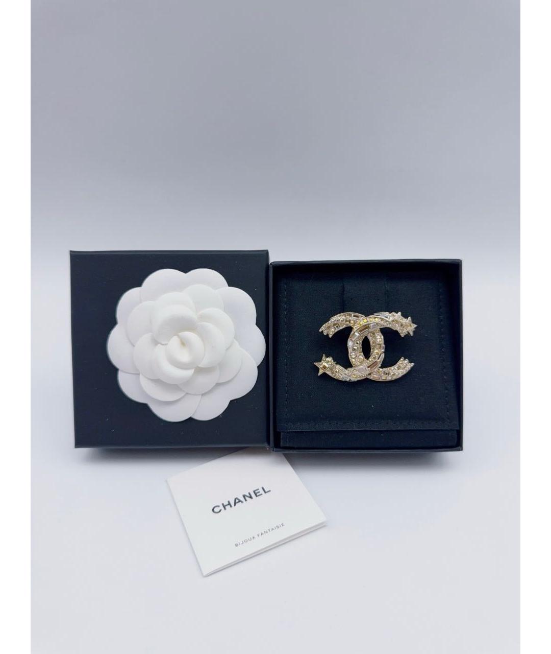 CHANEL Золотая металлическая булавка / брошь, фото 2