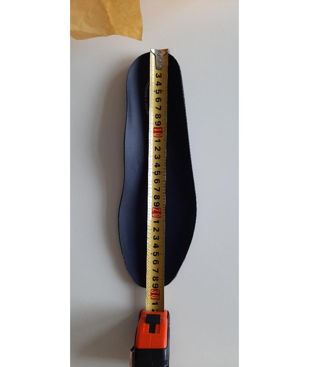 TOD'S Темно-синие кожаные низкие кроссовки / кеды, фото 6