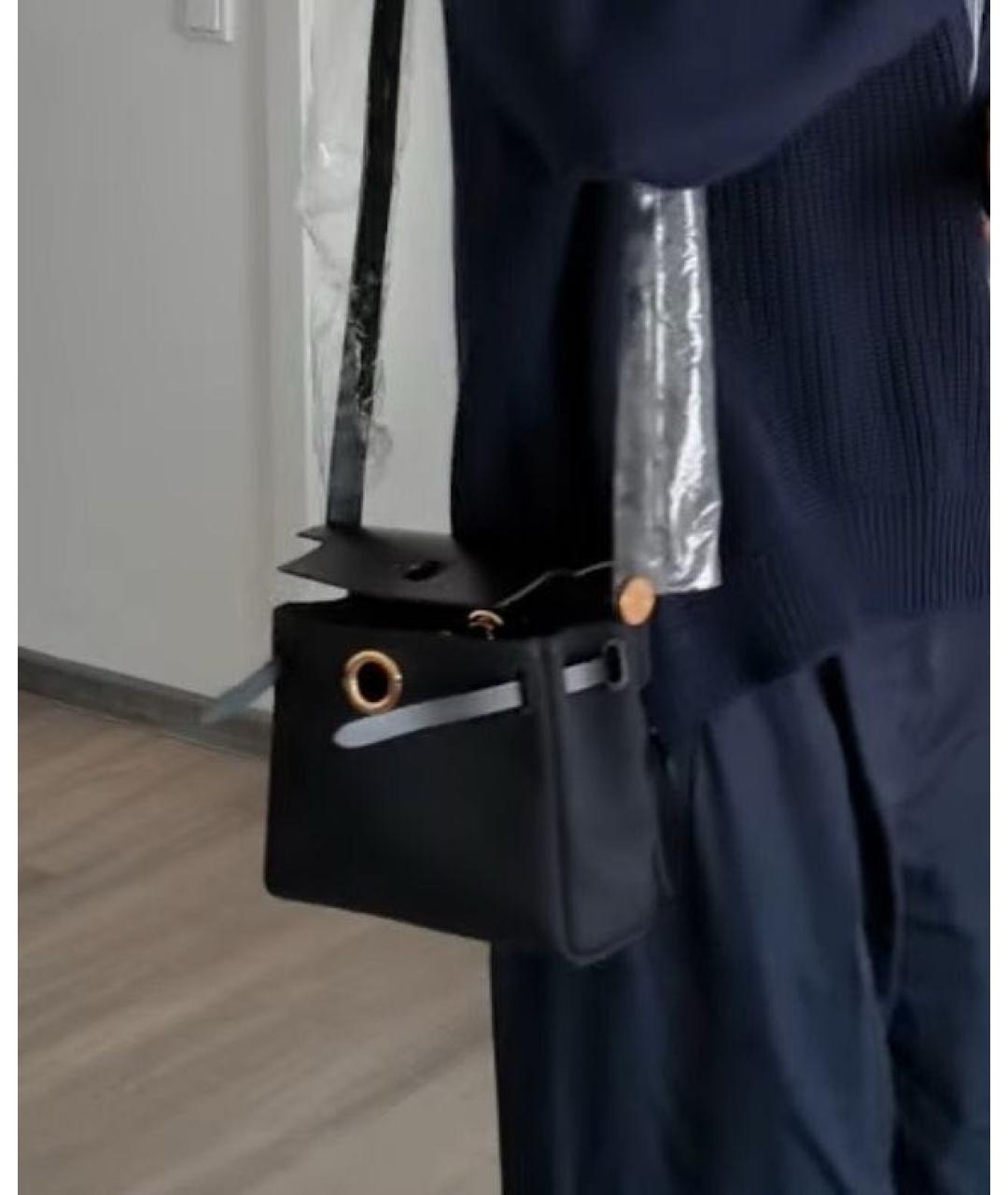 HERMES Черная тканевая сумка через плечо, фото 6